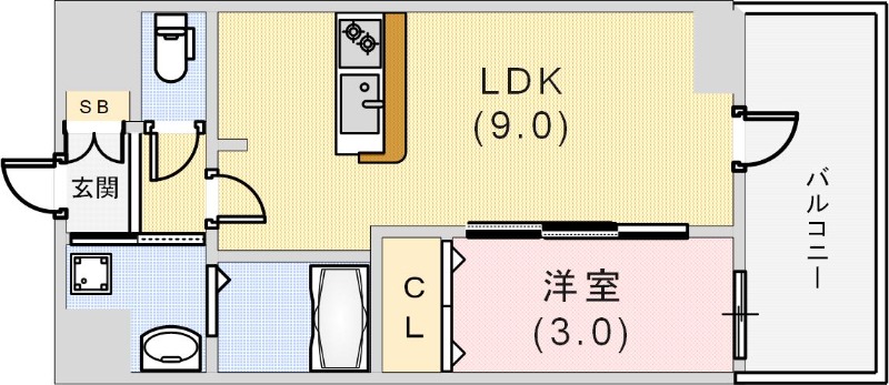 プレサンス神戸水木通ルミエスの間取り写真