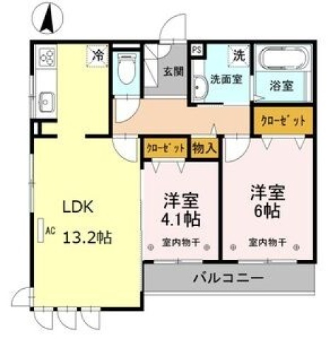 近鉄南大阪線 針中野駅 徒歩10分 3階建 築9年の間取り写真
