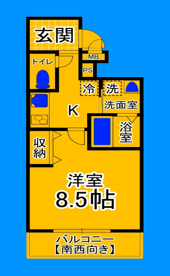 ＪＲ阪和線 三国ケ丘駅 徒歩10分 3階建 築2年の間取り写真