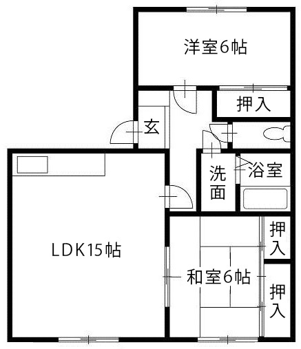 ＪＲ高徳線 吉成駅 徒歩47分 2階建 築38年の間取り写真