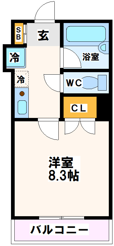 小田急線 梅ケ丘駅 徒歩2分 4階建 築24年の間取り写真