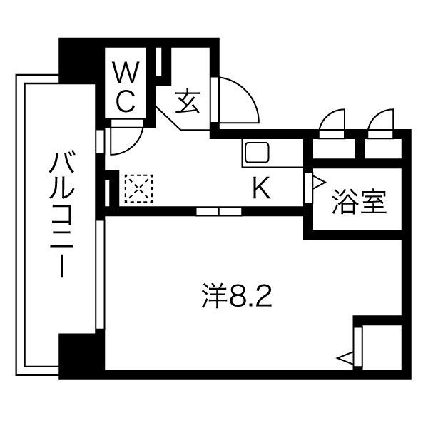 地下鉄鶴舞線 浅間町駅 徒歩3分 8階建 築24年の間取り写真