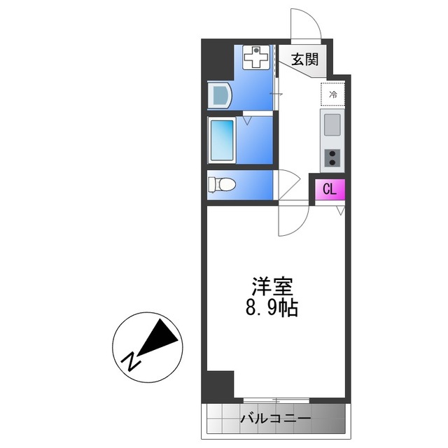 近鉄南大阪線 河堀口駅 徒歩8分 9階建 築6年の間取り写真