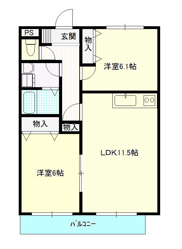 コンフォール清水の間取り