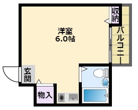 西宮市産所町のマンションの間取り