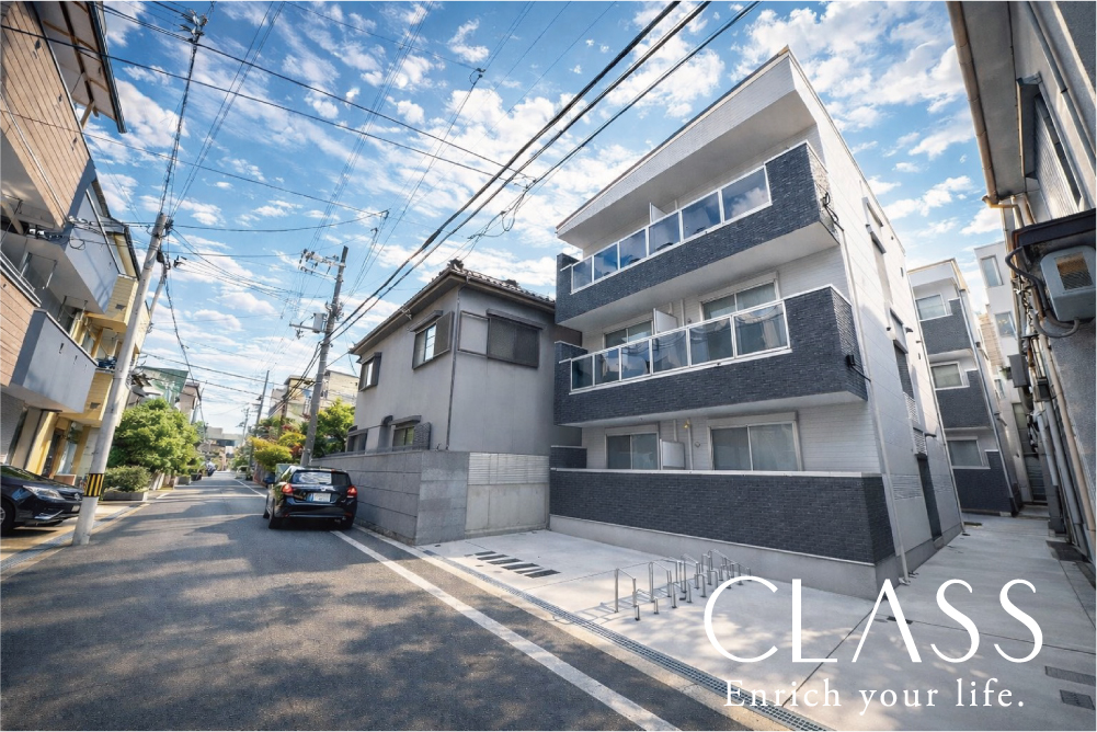 建物外観　★人気デザイナーズ。敷金、礼金0円、ネット1Gb無料★