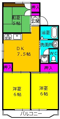 静岡県浜松市中央区初生町（アパート）の賃貸物件の間取り