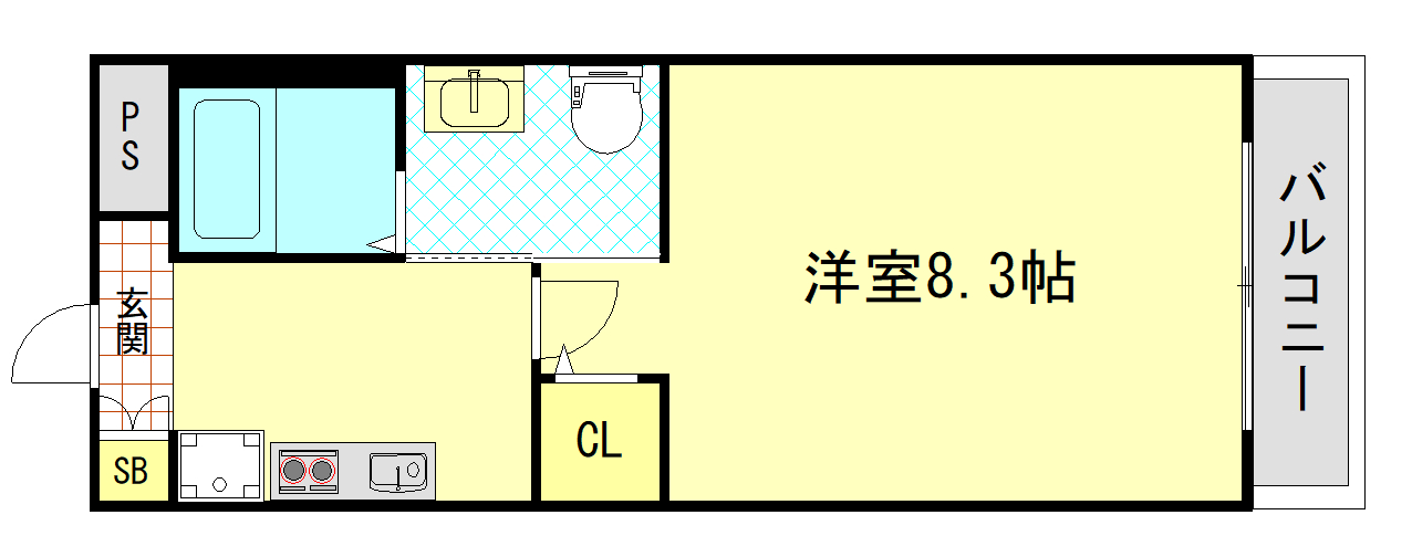 【枚方市中宮北町のマンションの間取り】