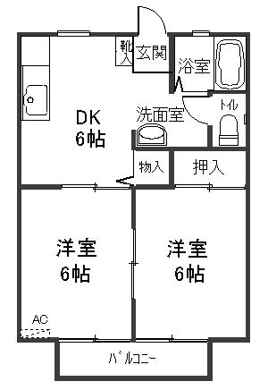 ベルデンハイツ105の間取り