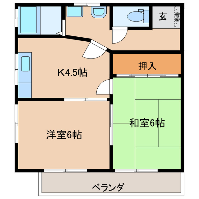 マンション飛騨の間取り