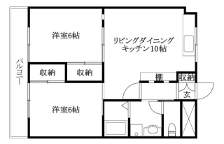 松山市生石町のマンションの間取り