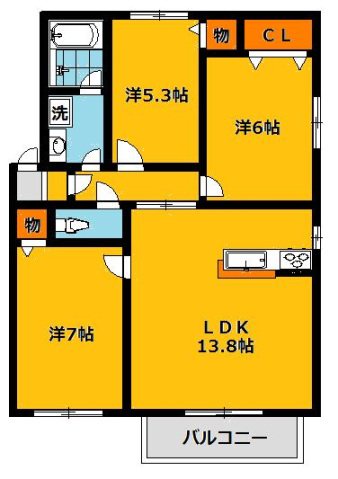 サンライトハイム11Aの間取り