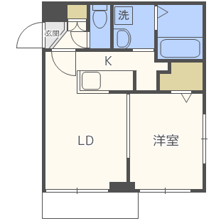 札幌市東区北十二条東のマンションの間取り