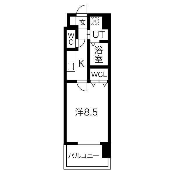 ＩＣＨＩＮＯＭＩＹＡ　ＲＩＳＥの間取り