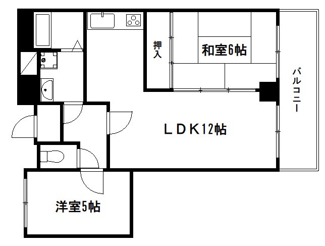 京都市上京区役人町のマンションの間取り