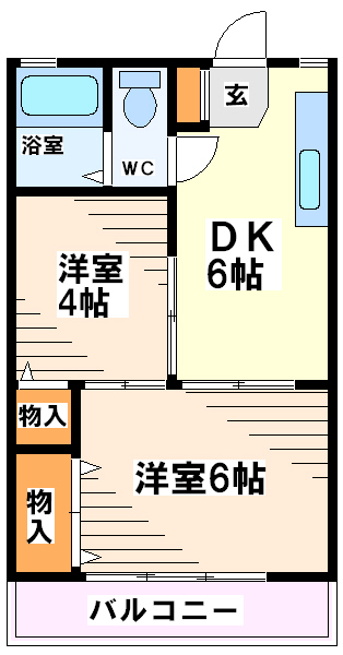 世田谷区粕谷のマンションの間取り