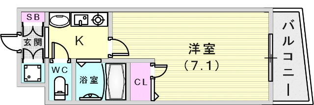 アスヴェルみなと元町Oceanfrontの間取り