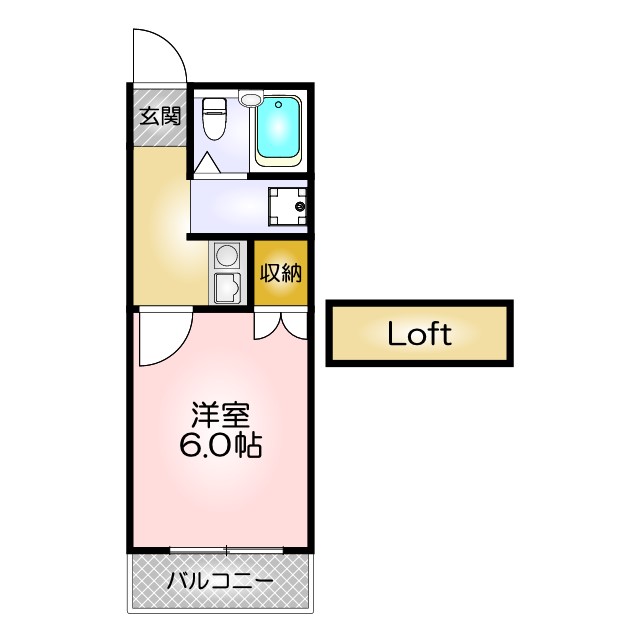 【神戸市須磨区一ノ谷町のアパートの間取り】