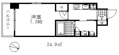 エステムプラザ神戸水木通グランクロスの間取り