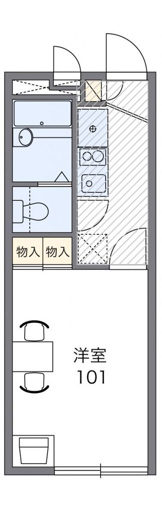 熊谷市久保島のアパートの間取り