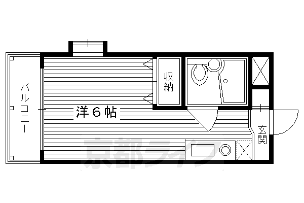 京都市右京区西院西高田町のマンションの間取り