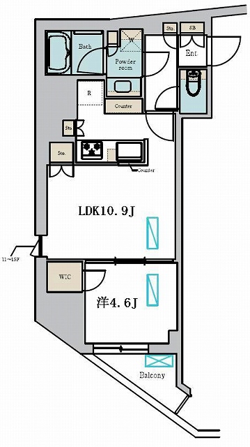 nido蔵前Residenceの間取り