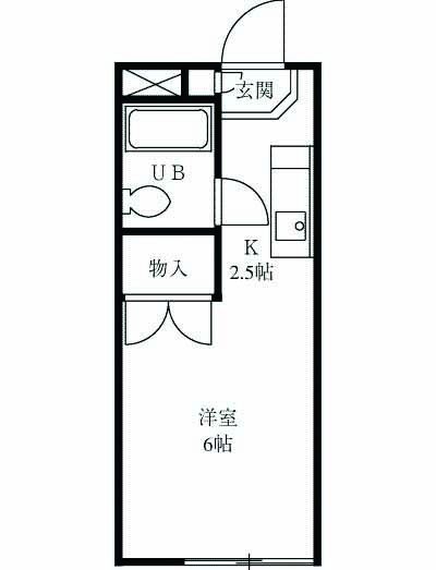 【川崎市麻生区片平のアパートの間取り】