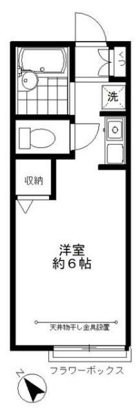 八王子市元横山町のアパートの間取り