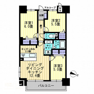 アルファライフ松島公園IIの間取り