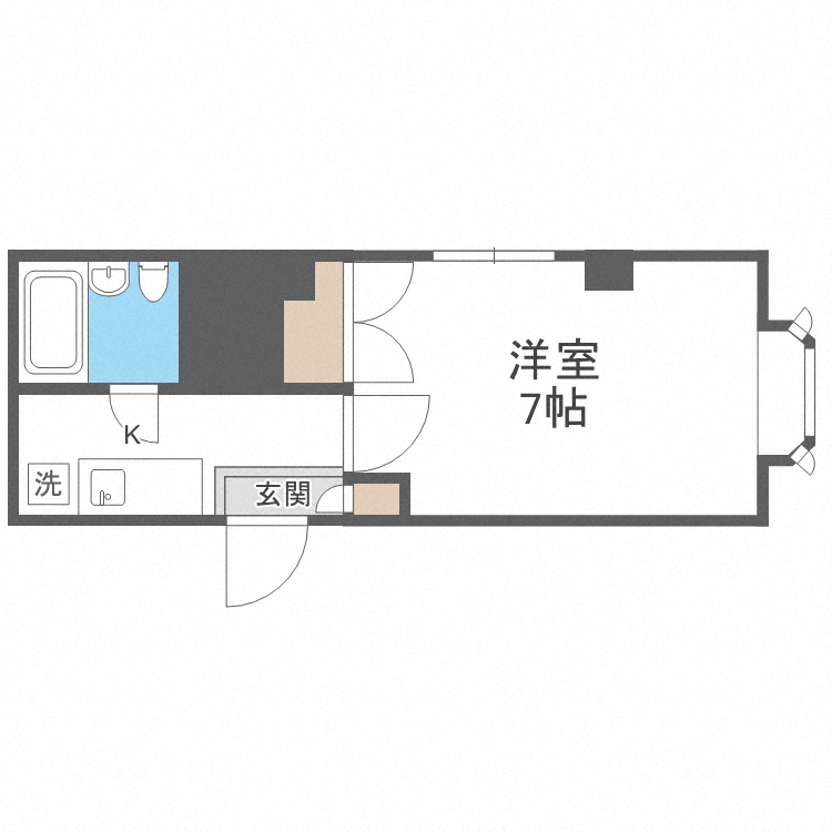 札幌市中央区南十二条西のマンションの間取り