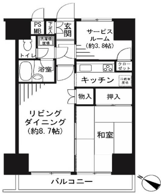 ノバ浅草の間取り