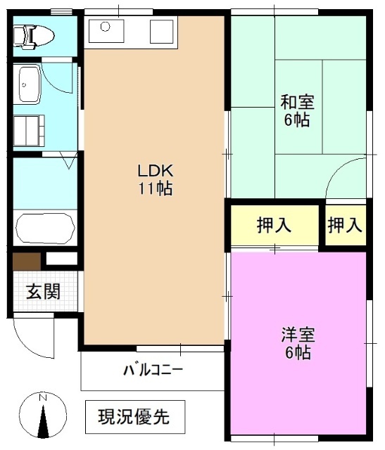 朝日ハイツの間取り