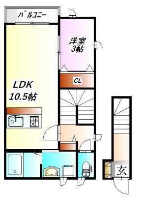 ベルリード三田町　B棟の間取り