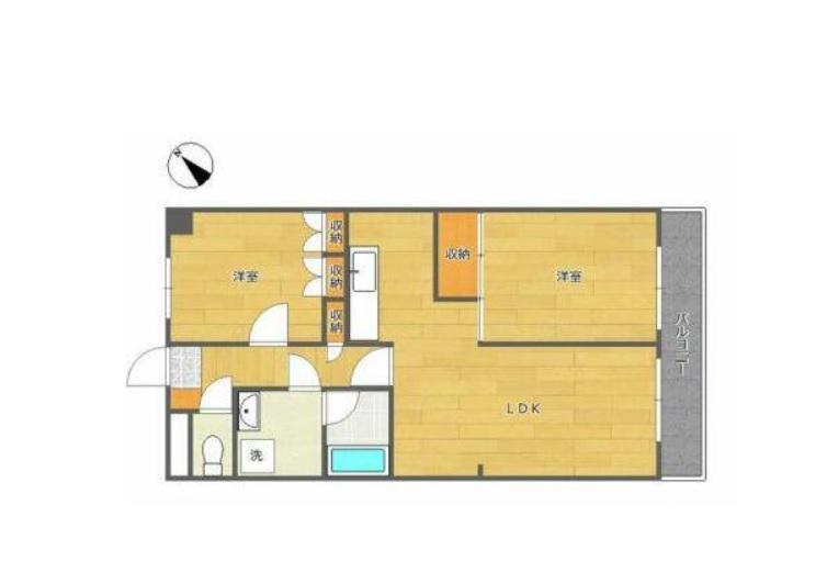 横浜市都筑区見花山のマンションの間取り