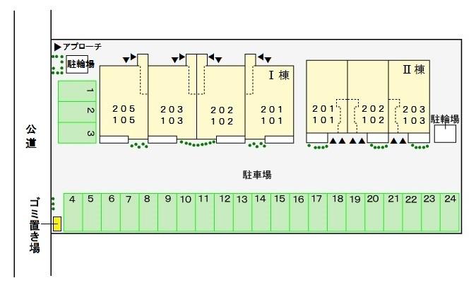 【クリアネス　Ｆ　Iの駐車場】