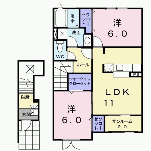 デイジーＡの間取り