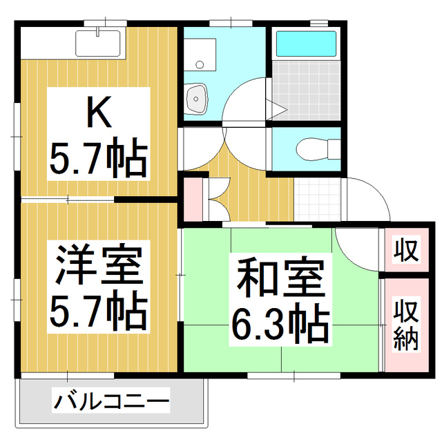 カトルセブン　Ｂの間取り