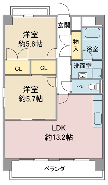 【レージュ長久手の間取り】