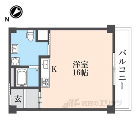 野洲市小篠原のマンションの間取り