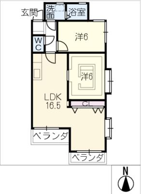 【ユーロハイツ杁ヶ池の間取り】