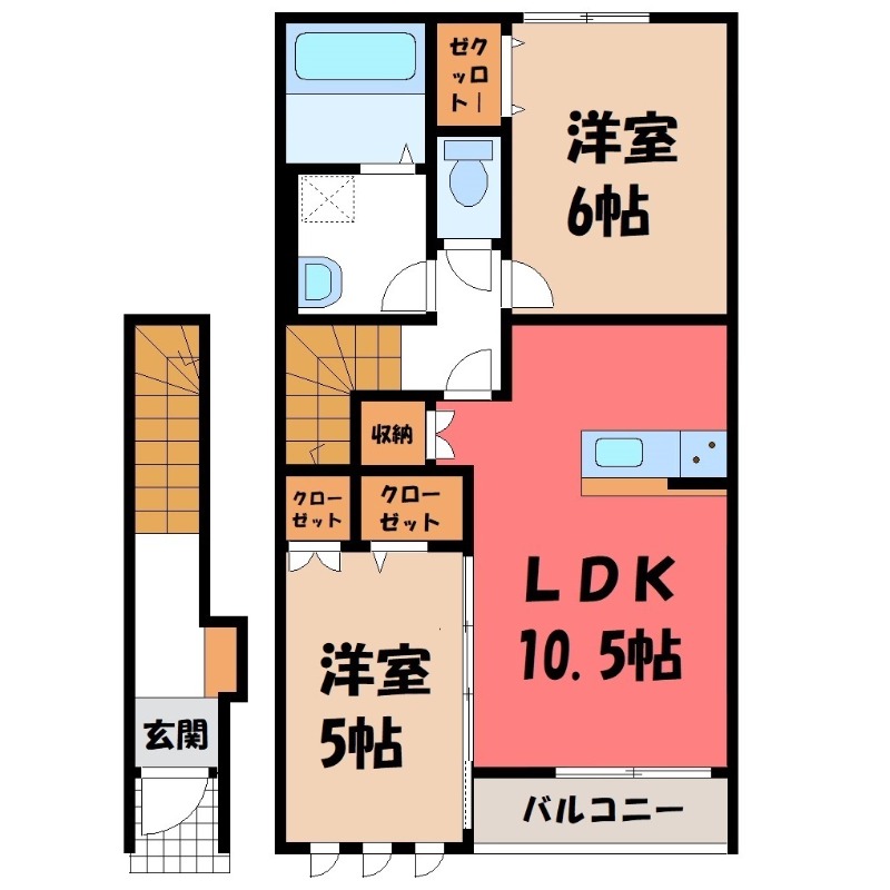 ウィンディタウン貝島 II Aの間取り