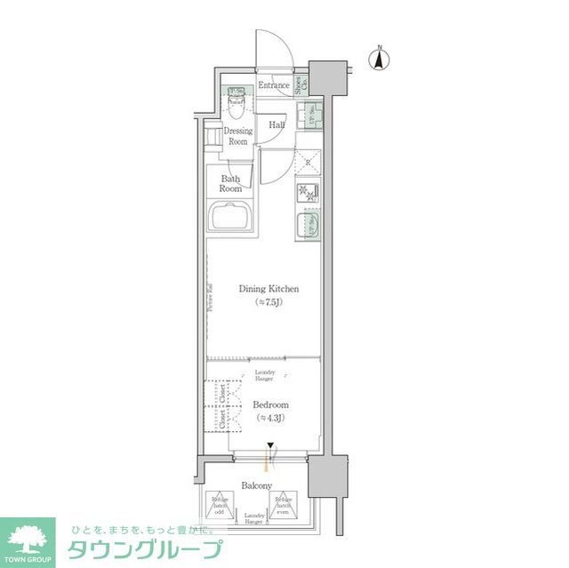 江東区亀戸のマンションの間取り