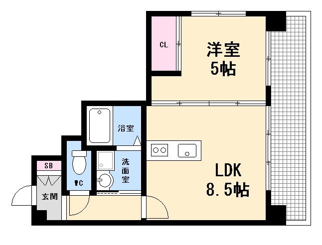 広島市西区中広町のマンションの間取り