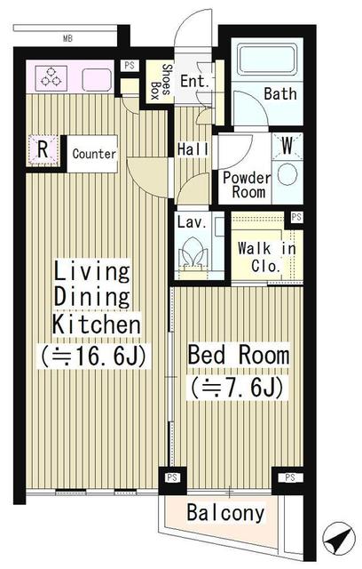 渋谷区神宮前のマンションの間取り