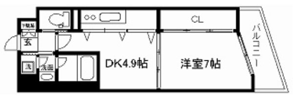 京都市下京区御影堂町のマンションの間取り