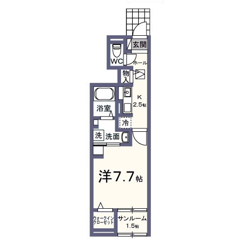 フローラル２１　（Ａ棟）の間取り