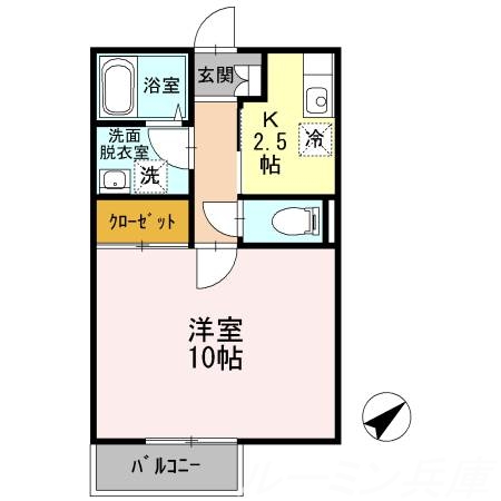 エフハウス納台二番館の間取り