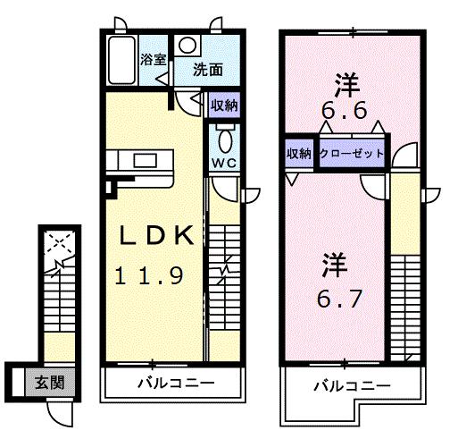 ウエストヴィレッジの間取り