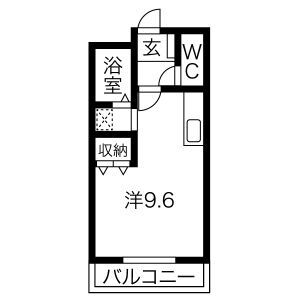 岡崎市本宿茜のアパートの間取り