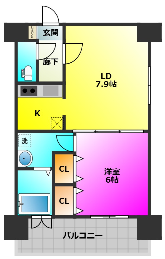 エンクレスト日赤通りの間取り